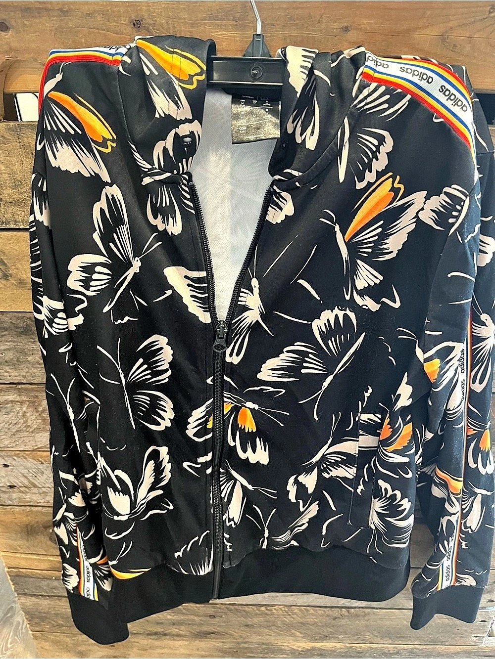 adidas x FARM Rio Butterfly Print Full-Zip Hoodie Floral track Jacket